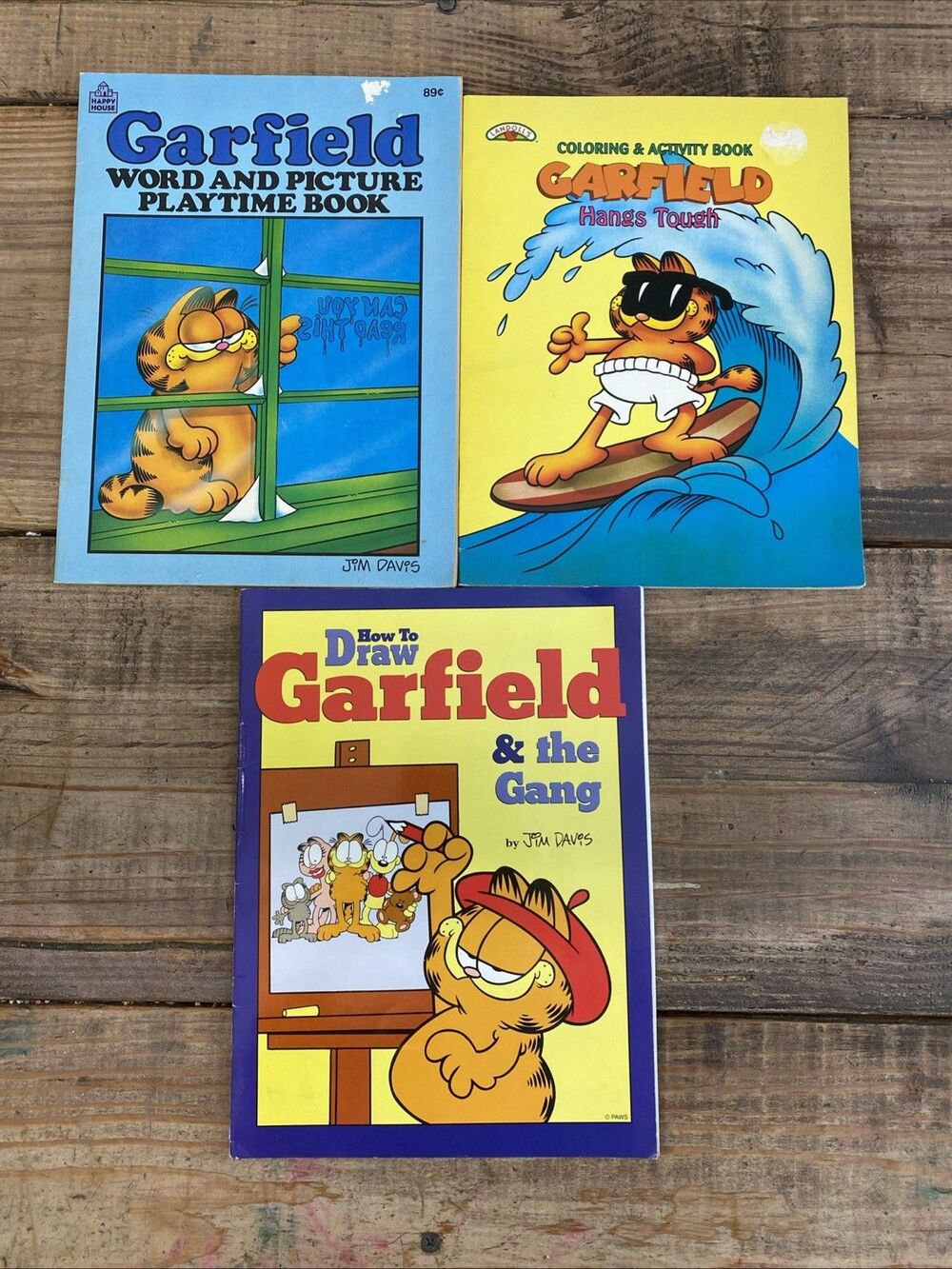 Vintage Rare GARFIELD HANGS TOUGH Coloring & Activity Book Landoll’s 1996 Lot